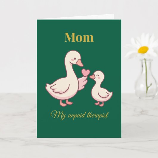 Grappige Moeder kaart Mijn Onbetaalde Therapeut Gr (Kleine Plant)