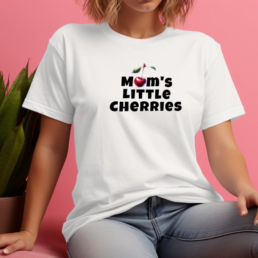Grappige moeder kersen vibe slogan moederdag t-shirt