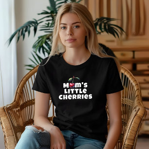 Grappige moeder kersen vibe slogan moederdag t-shirt