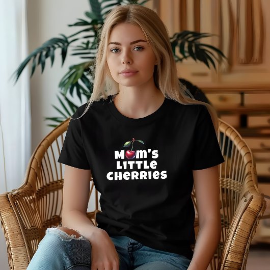 Grappige moeder kersen vibe slogan moederdag t-shirt