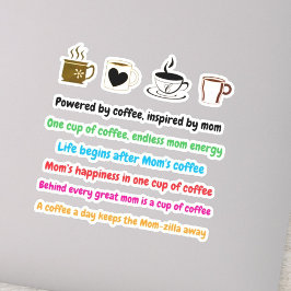Grappige moeder koffie quotes | Vinyl Stickers