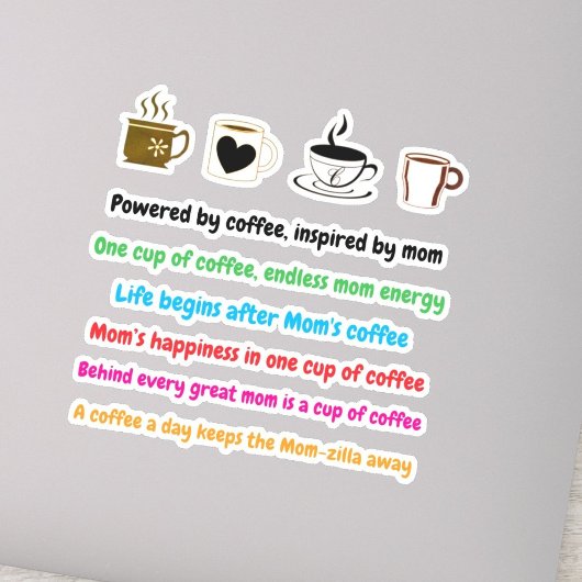 Grappige moeder koffie quotes | Vinyl Stickers