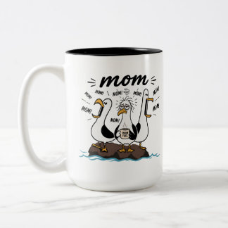 Grappige Moeder Koffiemok Overprikkeld Moederschap Tweekleurige Koffiemok