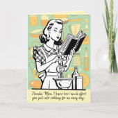 Grappige moeder kookt aangepaste Moederdag Kaart (Voorkant)