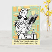 Grappige moeder kookt aangepaste Moederdag Kaart (Gele Bloem)