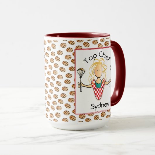 Grappige moeder moeder Cartoon Kookkoekje Koffie Mok (Voorkant rechts)