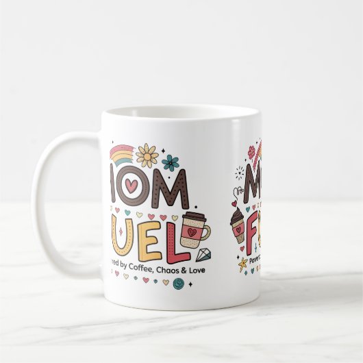 Grappige moeder Mok - "Mom Fuel" Koffiekopje (Links)