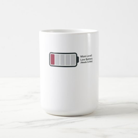 Grappige "Moeder Niveau: Lage Batterij" Koffiemok (Center)