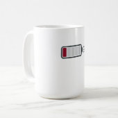 Grappige "Moeder Niveau: Lage Batterij" Koffiemok (Voorkant links)
