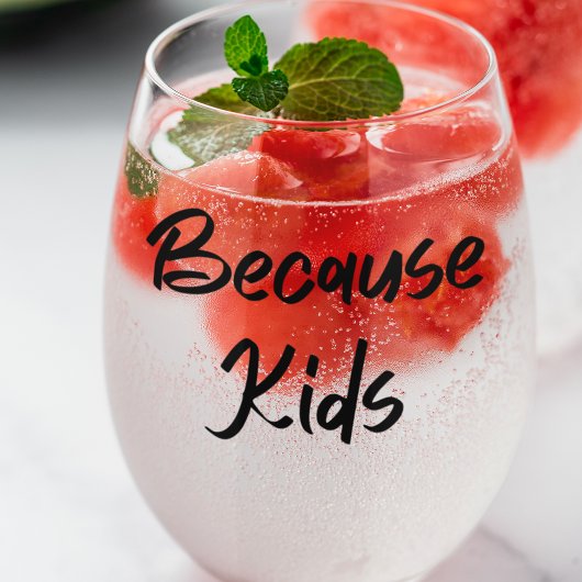 Grappige moeder omdat ze Kinder is Wijnglas Zonder Voet