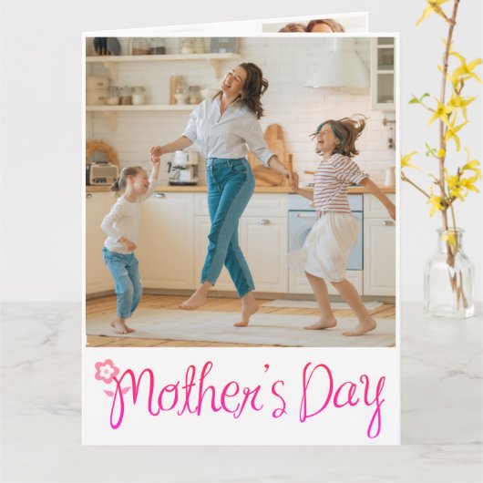 Grappige "Moeder Ongebetaalde Therapeut" Bloemige  Kaart (Gele Bloem)