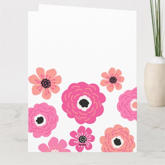 Grappige "Moeder Ongebetaalde Therapeut" Bloemige  Kaart (Achterkant)