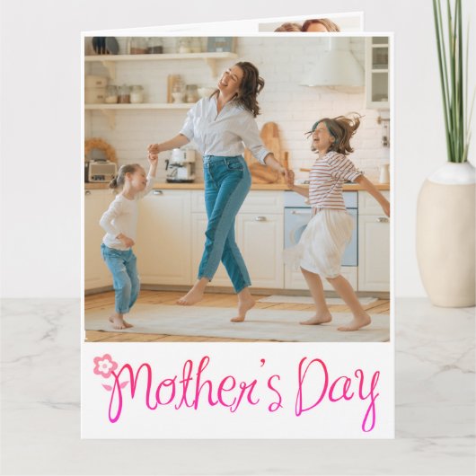 Grappige "Moeder Ongebetaalde Therapeut" Bloemige  Kaart (Voorkant)