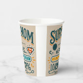 Grappige moeder Paper Cup - Supermom in uitvoering Papieren Bekers (Links)