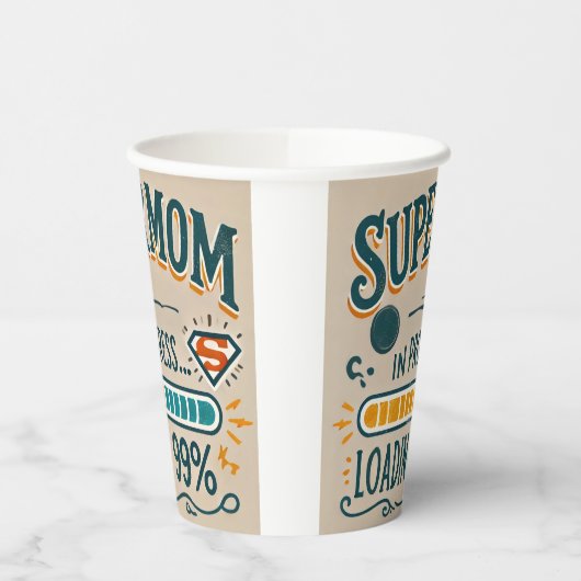 Grappige moeder Paper Cup - Supermom in uitvoering Papieren Bekers (Links)
