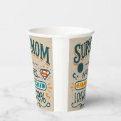 Grappige moeder Paper Cup - Supermom in uitvoering Papieren Bekers (Rechts)