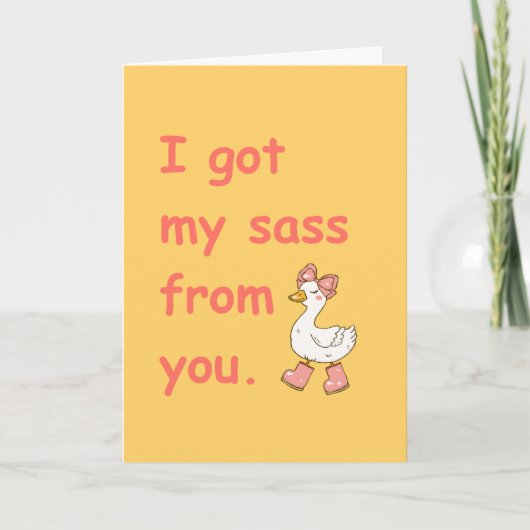 Grappige Moeder Sass Kaart Cute Eend Moeder Humor (Voorkant)
