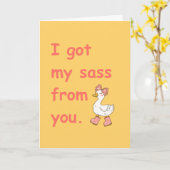 Grappige Moeder Sass Kaart Cute Eend Moeder Humor (Gele Bloem)