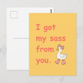 Grappige Moeder Sass Kaart Cute Eend Moeder Humor (Voorkant / Achterkant)