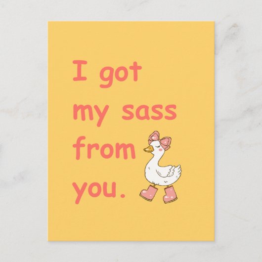 Grappige Moeder Sass Kaart Cute Eend Moeder Humor (Voorkant)