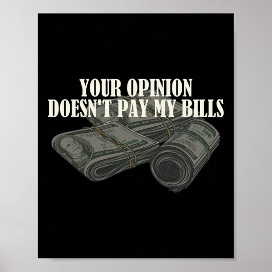 Grappige moeder slogan grafisch uw mening doet & # poster (Voorkant)