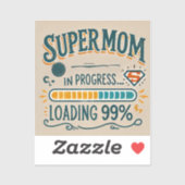 Grappige moeder Sticker - Supermom in uitvoering.. (Vel)