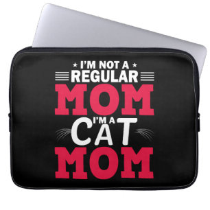 Grappige moeder t shirten, kat moeder t-shirt, moe laptop sleeve