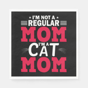 Grappige Moeder t-shirts, Kat moeder tee, Zwangers Servet