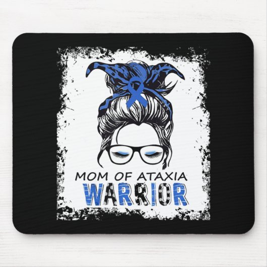 grappige moeder van ataxia warrior , design ataxia muismat (Voorkant)