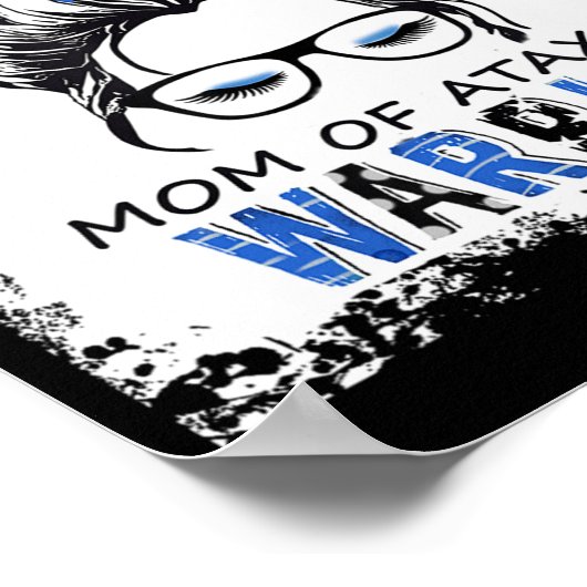 grappige moeder van ataxia warrior , design ataxia poster (Hoek)