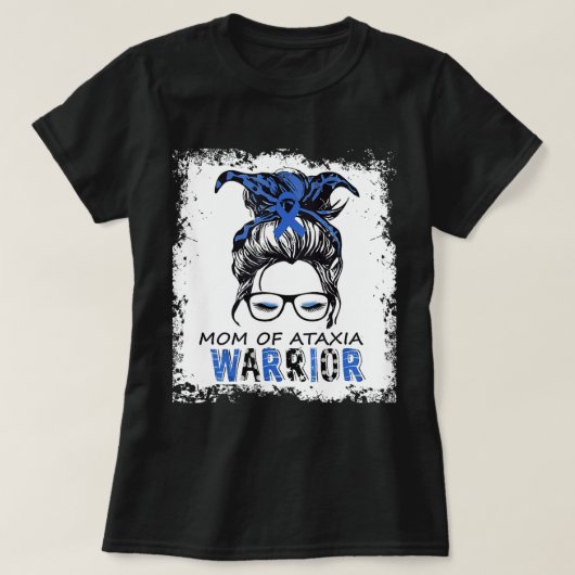 grappige moeder van ataxia warrior , design ataxia t-shirt (Design voorkant)