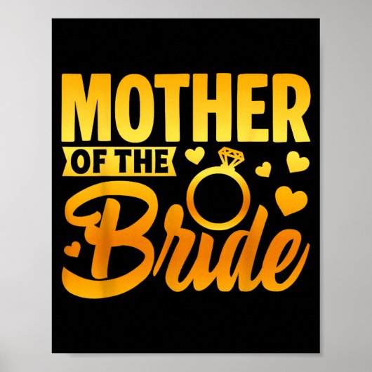 Grappige moeder van de bruid moederliefde bruiloft poster (Voorkant)