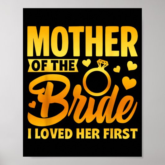 Grappige moeder van de bruid moederliefde bruiloft poster (Voorkant)