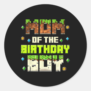 Grappige moeder van de jarige jongen video gamer p ronde sticker