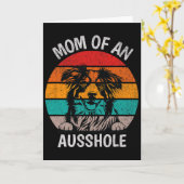 Grappige moeder van een Ausshole Australian Shephe Kaart (Gele Bloem)