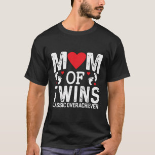 Grappige moeder van tweelingen klassieke overachie t-shirt