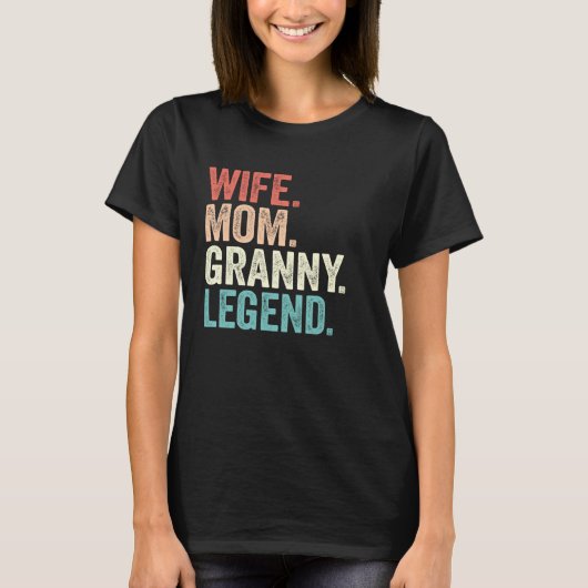 Grappige moeder vrouw oma legende retro cool t-shirt (Voorkant)