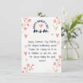 Grappige Moeder - Vrouwendag wenskaart Feestdagenkaart (Staand voorkant)