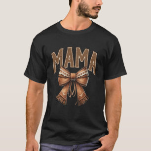 Grappige Moeder Western Cowboy. Leren Lint Ontwerp T-shirt