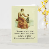 Grappige Moederdag Ackermann's Social Media Kaart (Gele Bloem)