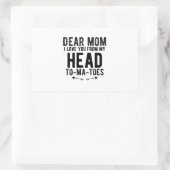 grappige moederdag cadeau voor moeder rechthoekige sticker (Tas)