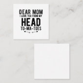 grappige moederdag cadeau voor moeder vierkante visitekaartje (Voorkant / Achterkant)