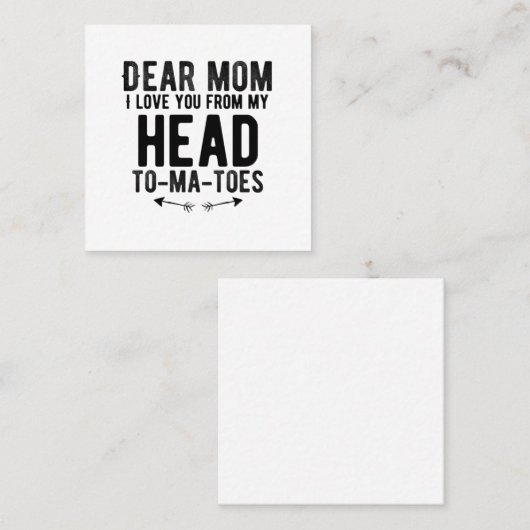 grappige moederdag cadeau voor moeder vierkante visitekaartje (Voorkant / Achterkant)