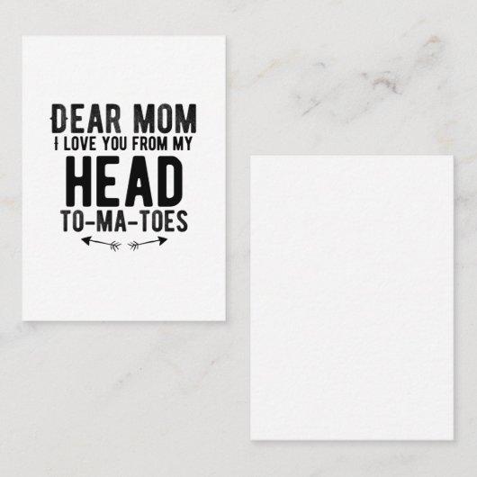 grappige moederdag cadeau voor moeder visitekaartje (Voorkant / Achterkant)