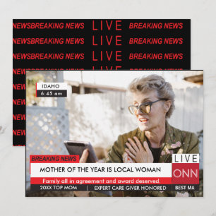 Grappige Moederdag 🎉 Fake TV Nieuws Kaart