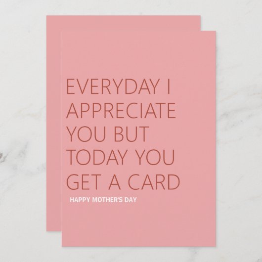 Grappige Moederdag Feestdagenkaart (Voorkant / Achterkant)