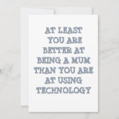 Grappige Moederdag foto TECH SUPPORT MOM Kaart  (Voorkant)