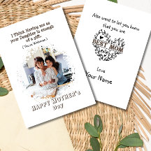 Grappige Moederdag fotokaart van dochter