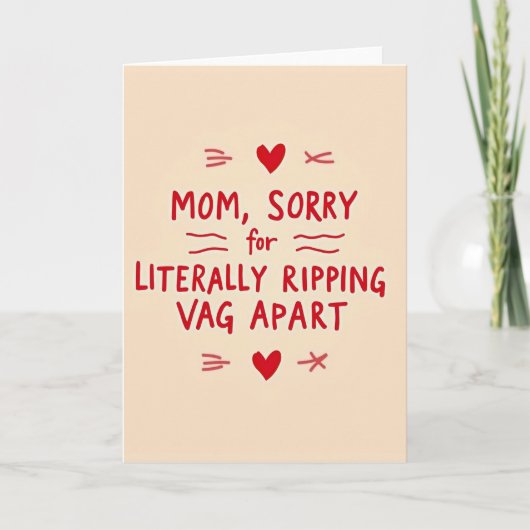 Grappige Moederdag Grafische Kaart (Voorkant)