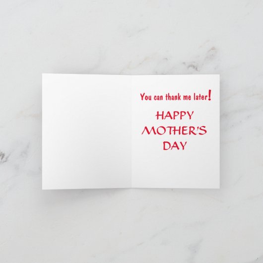 Grappige MOEDERDAG Kaart (Binnen)